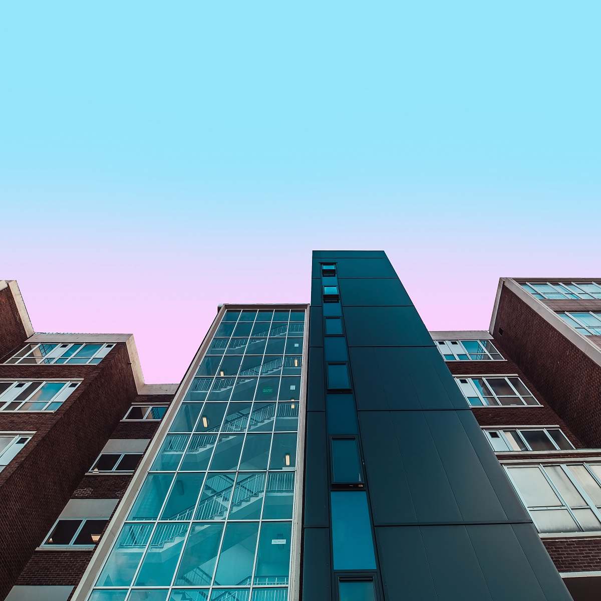 office building curtain wall high-rise building during daytime urban